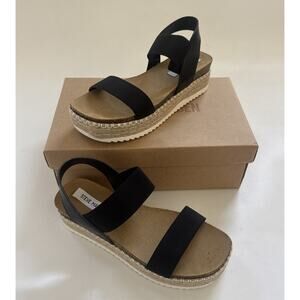Steve Madden Jaklin Womens Sandals Black Size 8M BOHO Beachy Cottagecore Shoes